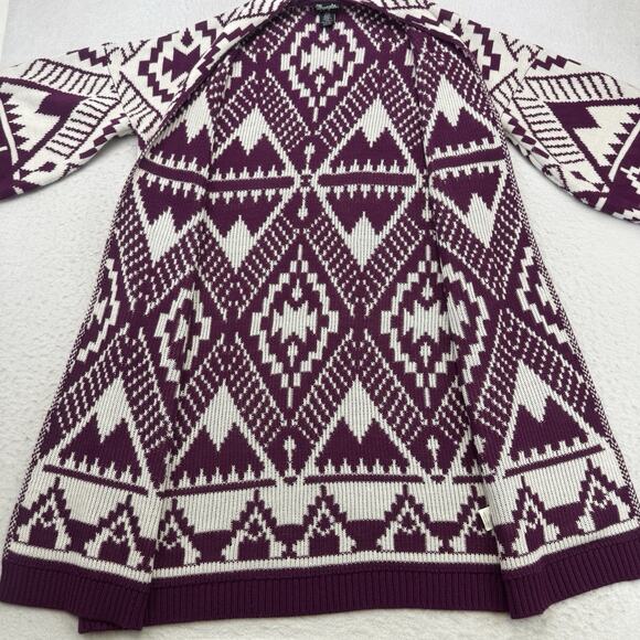 Wrangler Retro Sweater Womens Small / Medium Purple White Geometric Aztec Open - Picture 10 of 13